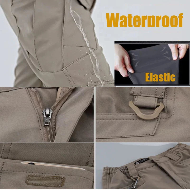 Men Elastic Camping Sports Trousers Pants