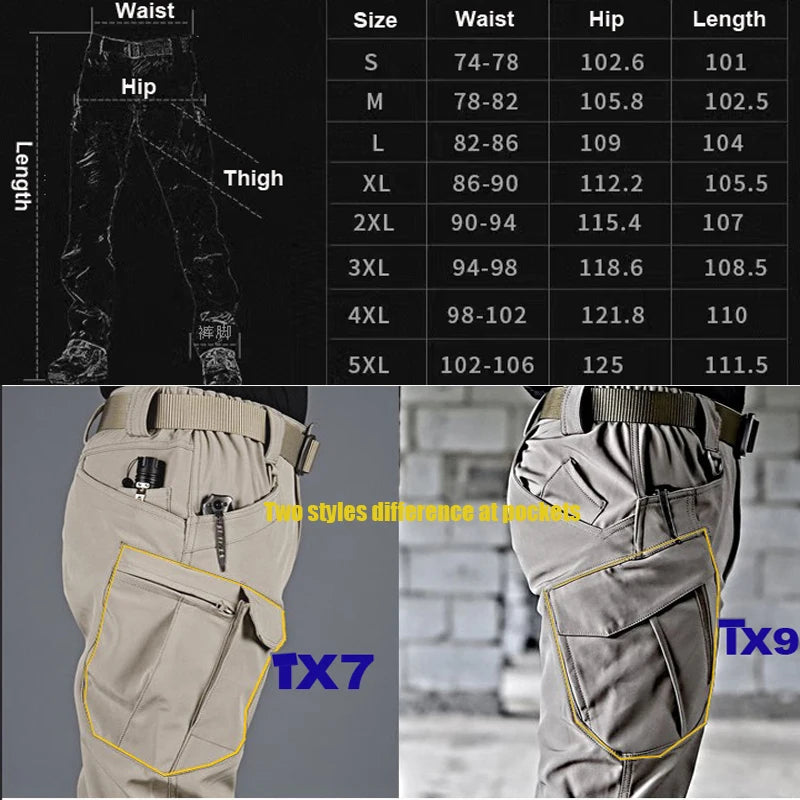 Men Elastic Camping Sports Trousers Pants