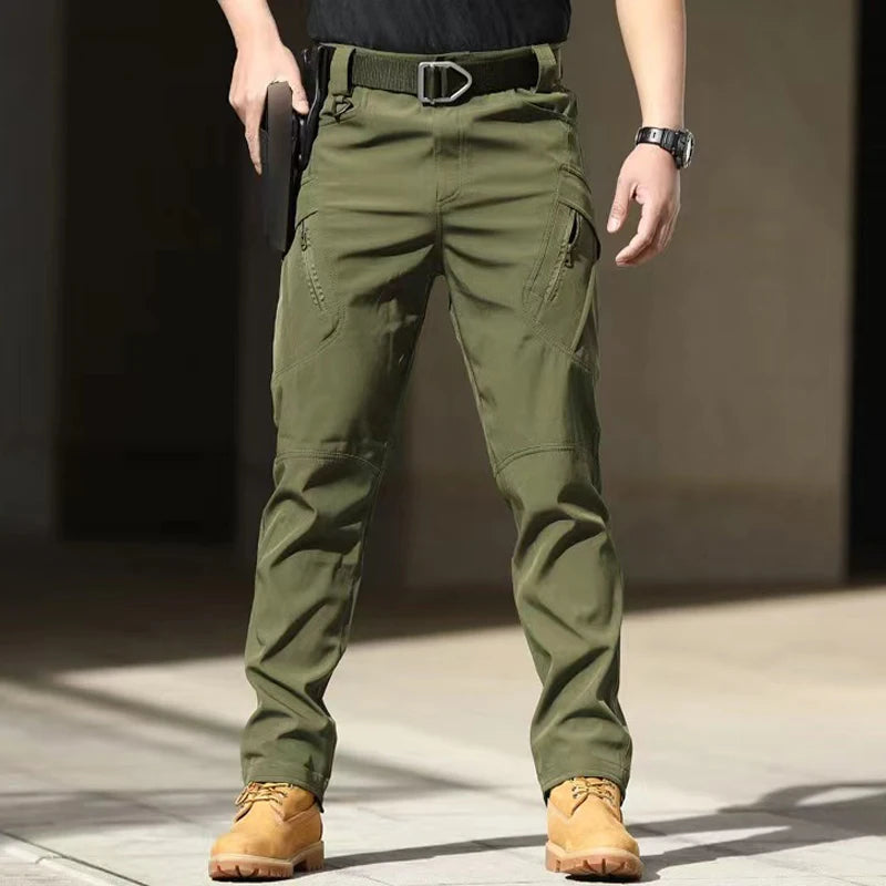 Men Elastic Camping Sports Trousers Pants