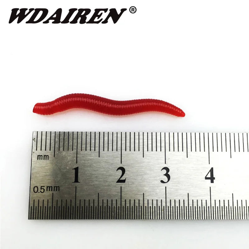 Red Worm Fishing Silicone Lures