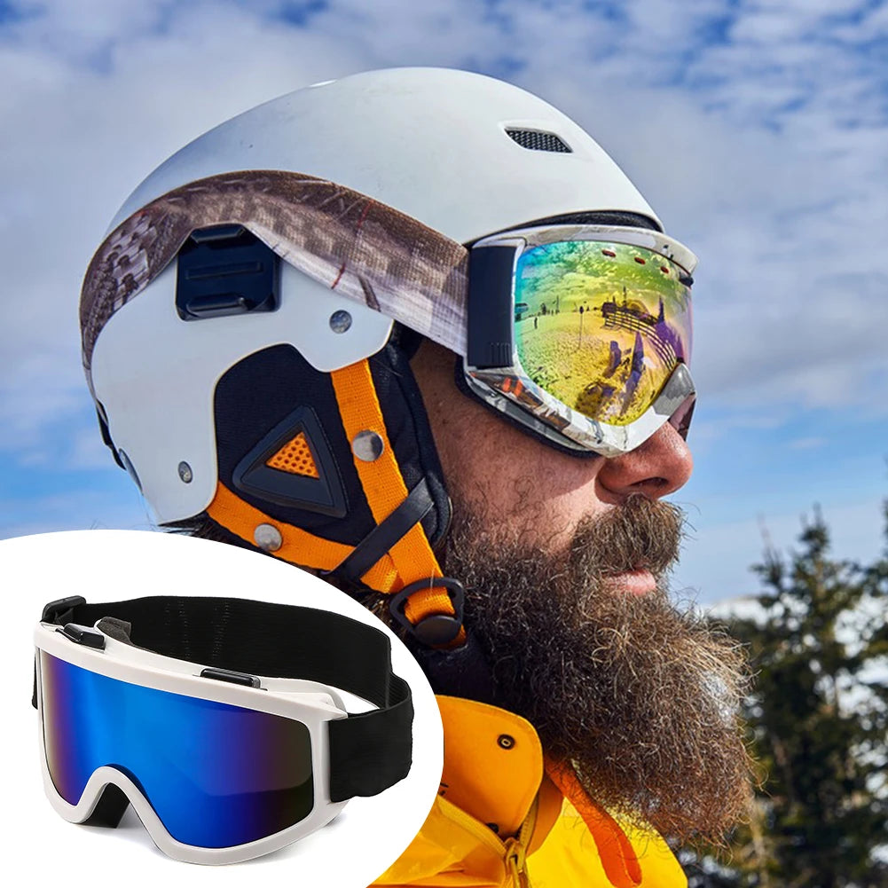 Large Frame Ski Goggles With Colorful Lens