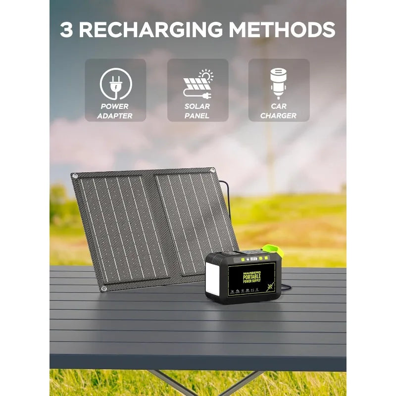 MARBERO Camping Solar Generator 88Wh Panel