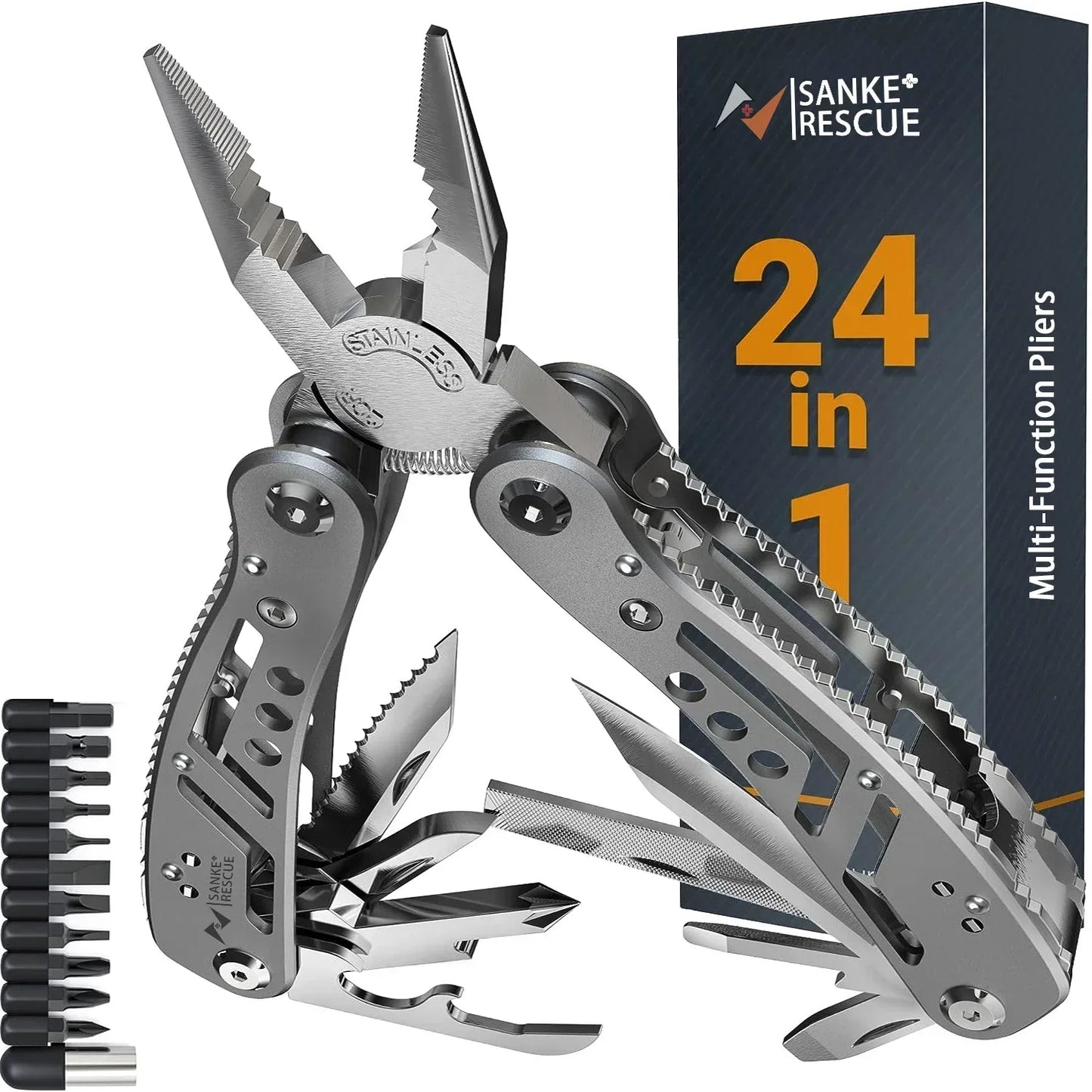 24-in-1 Multitool Professional Survival Camping and Hunting Tool