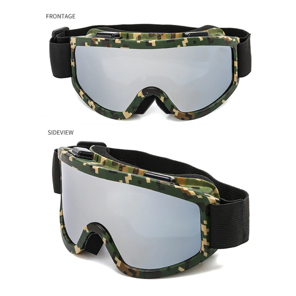 Large Frame Ski Goggles With Colorful Lens