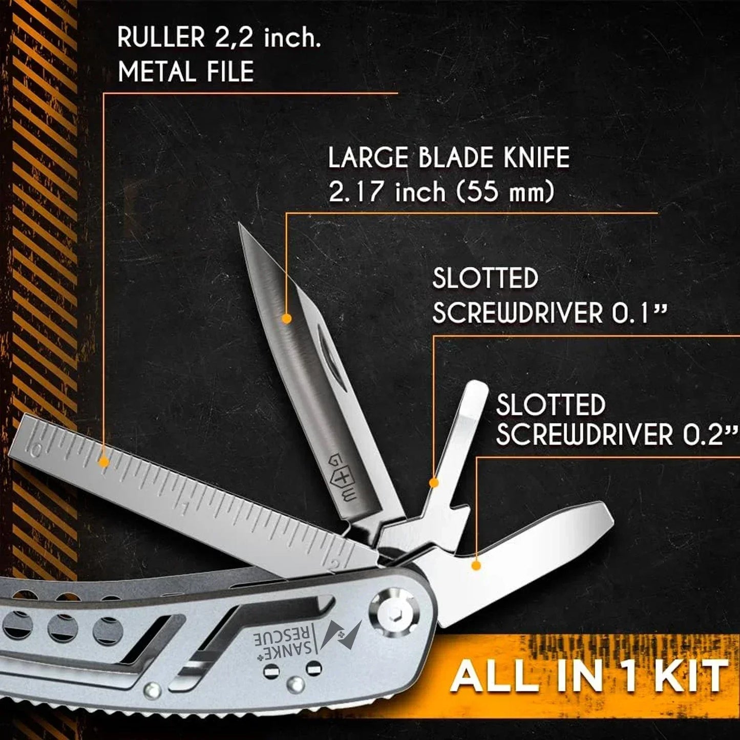 24-in-1 Multitool Professional Survival Camping and Hunting Tool