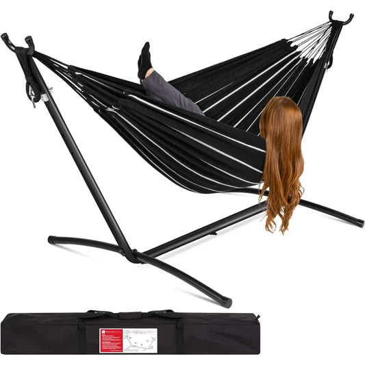 Double Hammock with Steel Stand