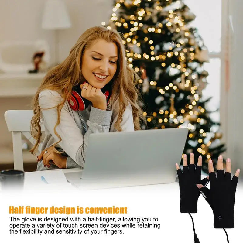 USB Electric Rechargeable Winter Heated Gloves