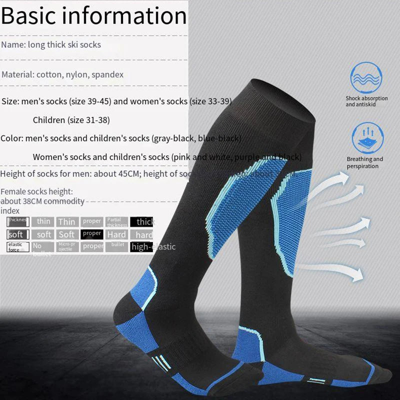 Thick Sports Snowboard Cycling Skiing Soccer Socks