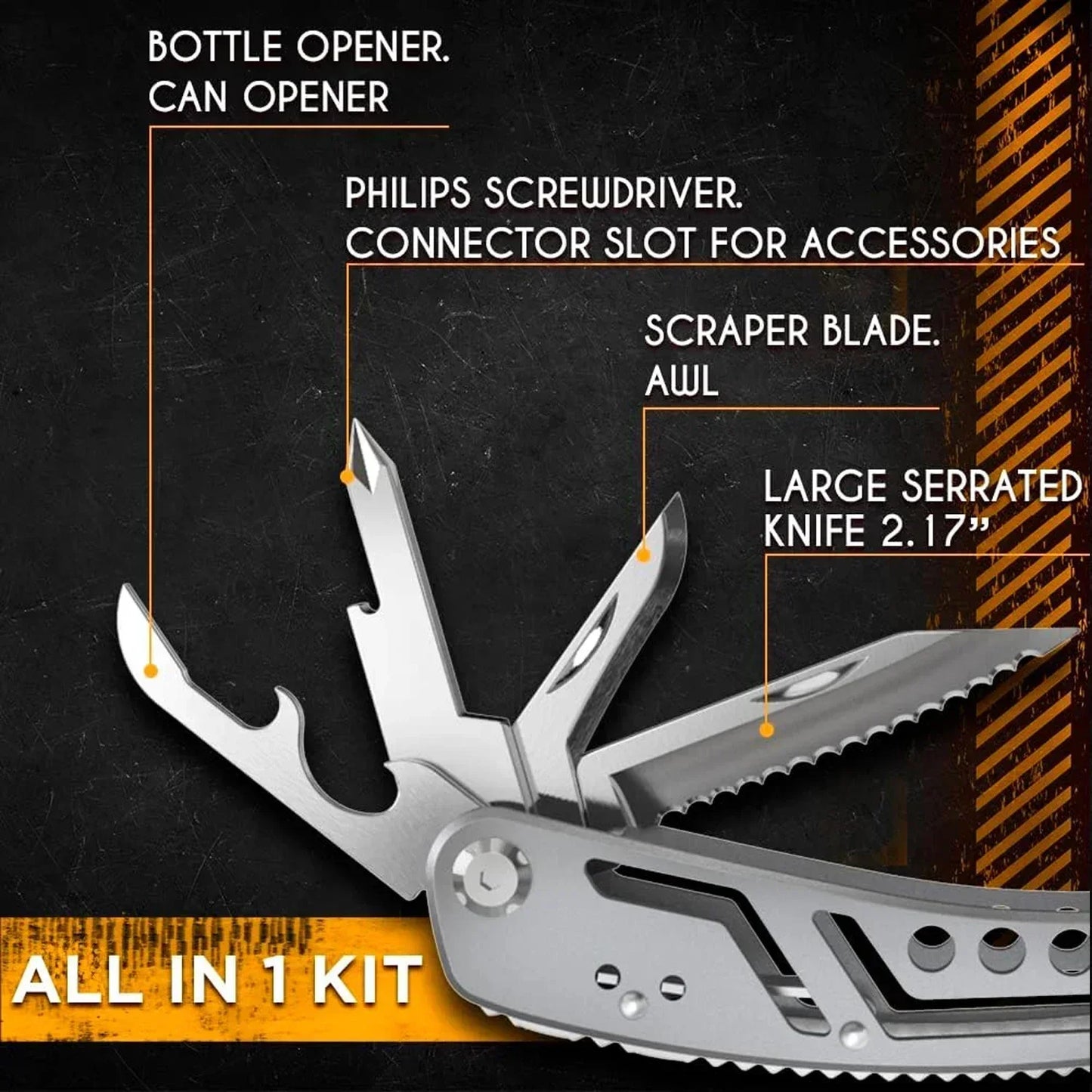 24-in-1 Multitool Professional Survival Camping and Hunting Tool