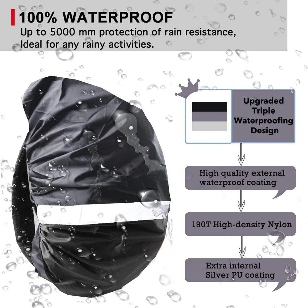 Reflective Backpack Rain Cover with Strip