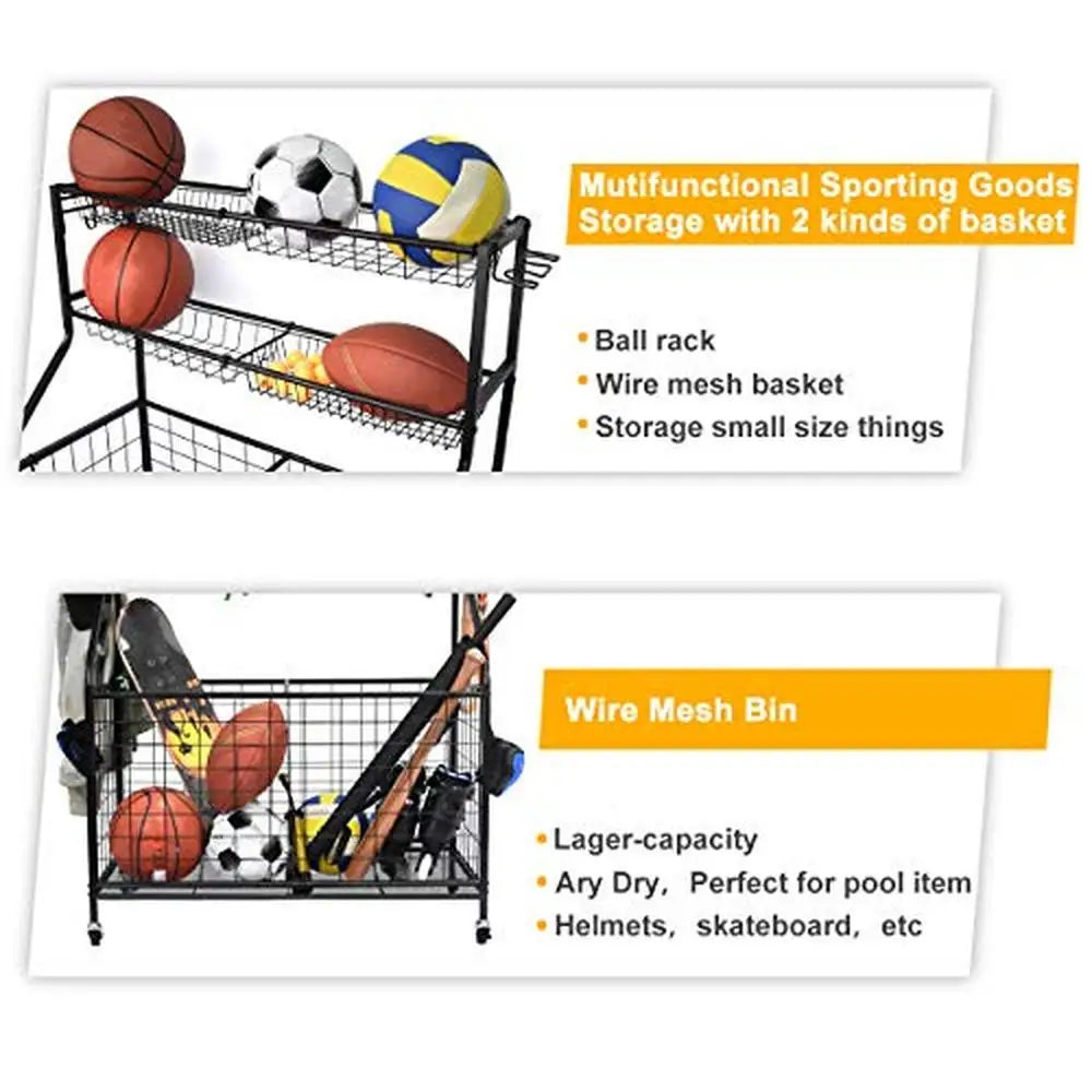 Sports Equipment Ball Storage Organizer