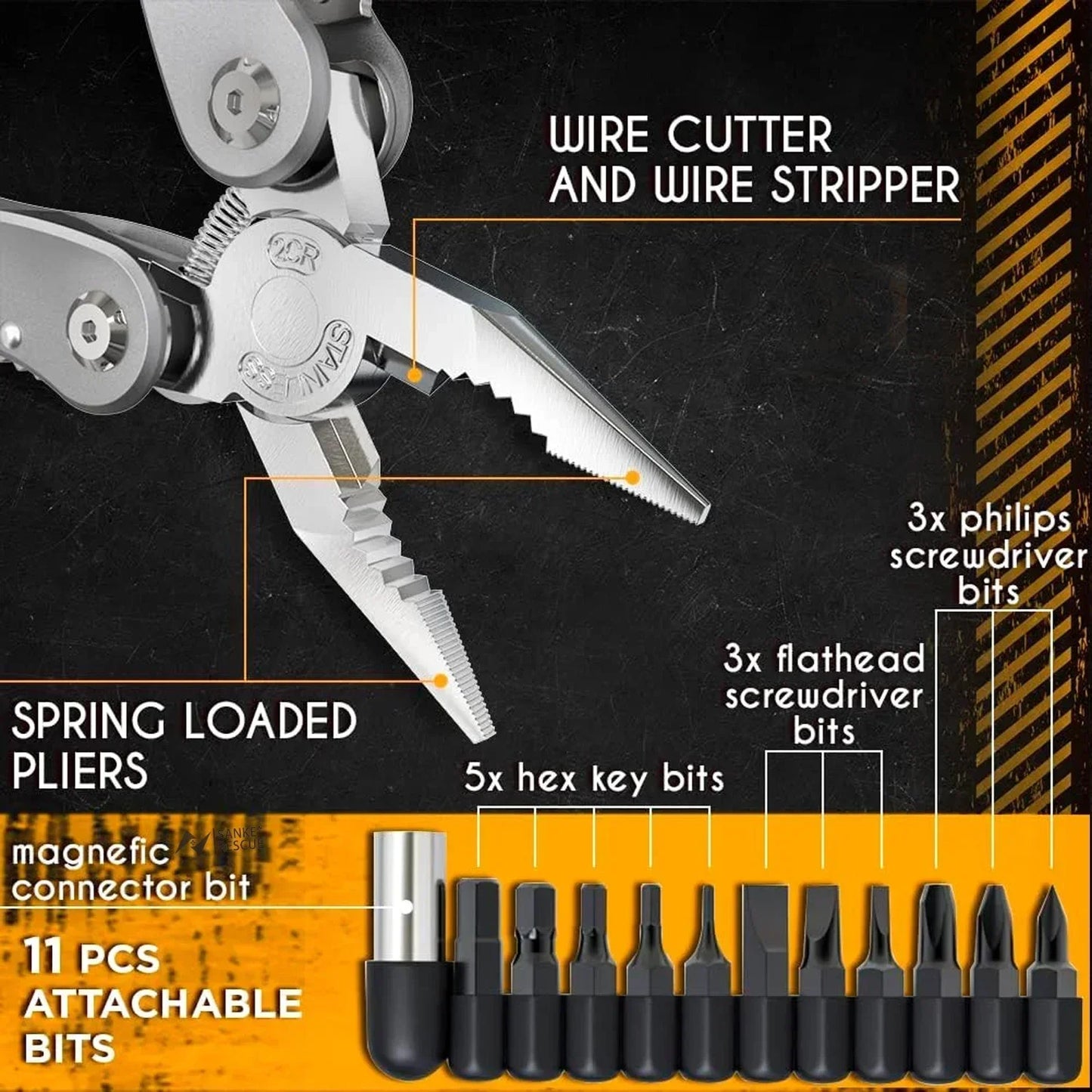 24-in-1 Multitool Professional Survival Camping and Hunting Tool