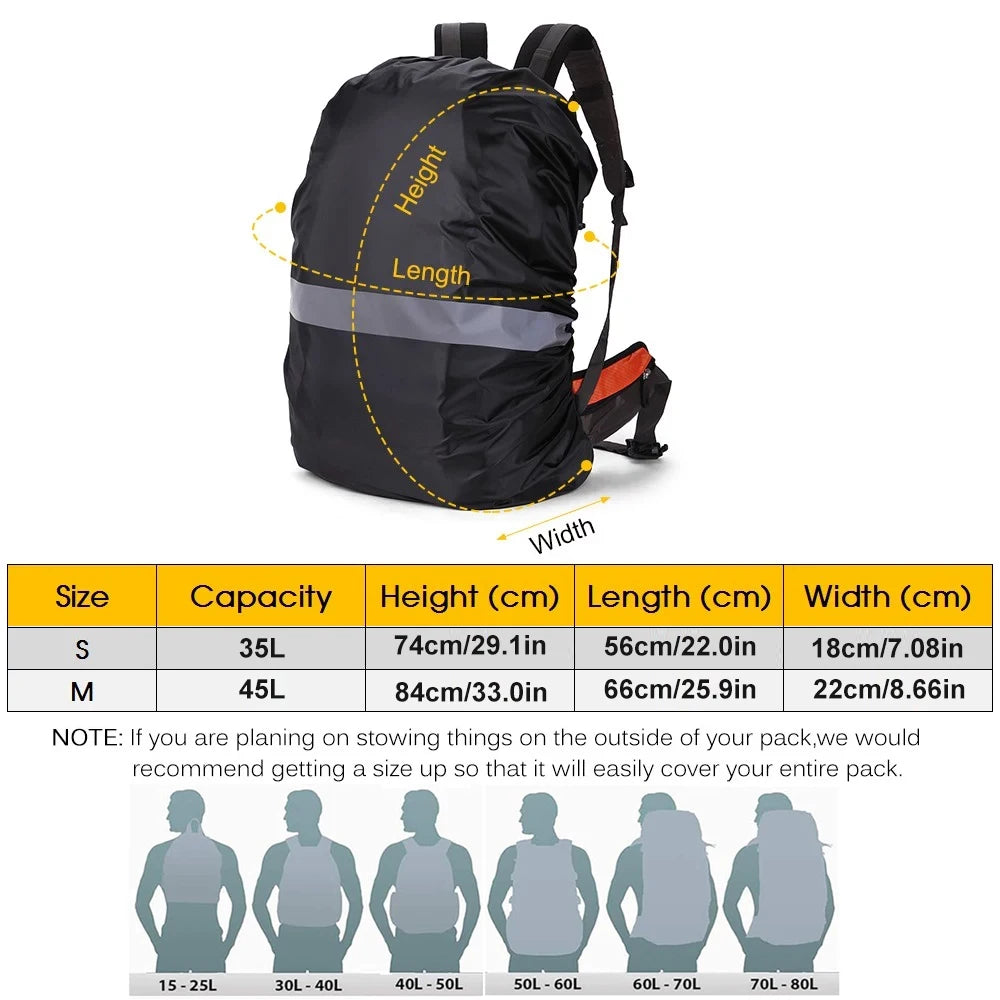 Reflective Backpack Rain Cover with Strip