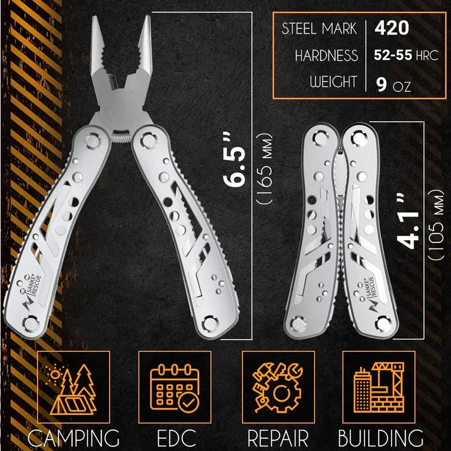 24-in-1 Multitool Professional Survival Camping and Hunting Tool