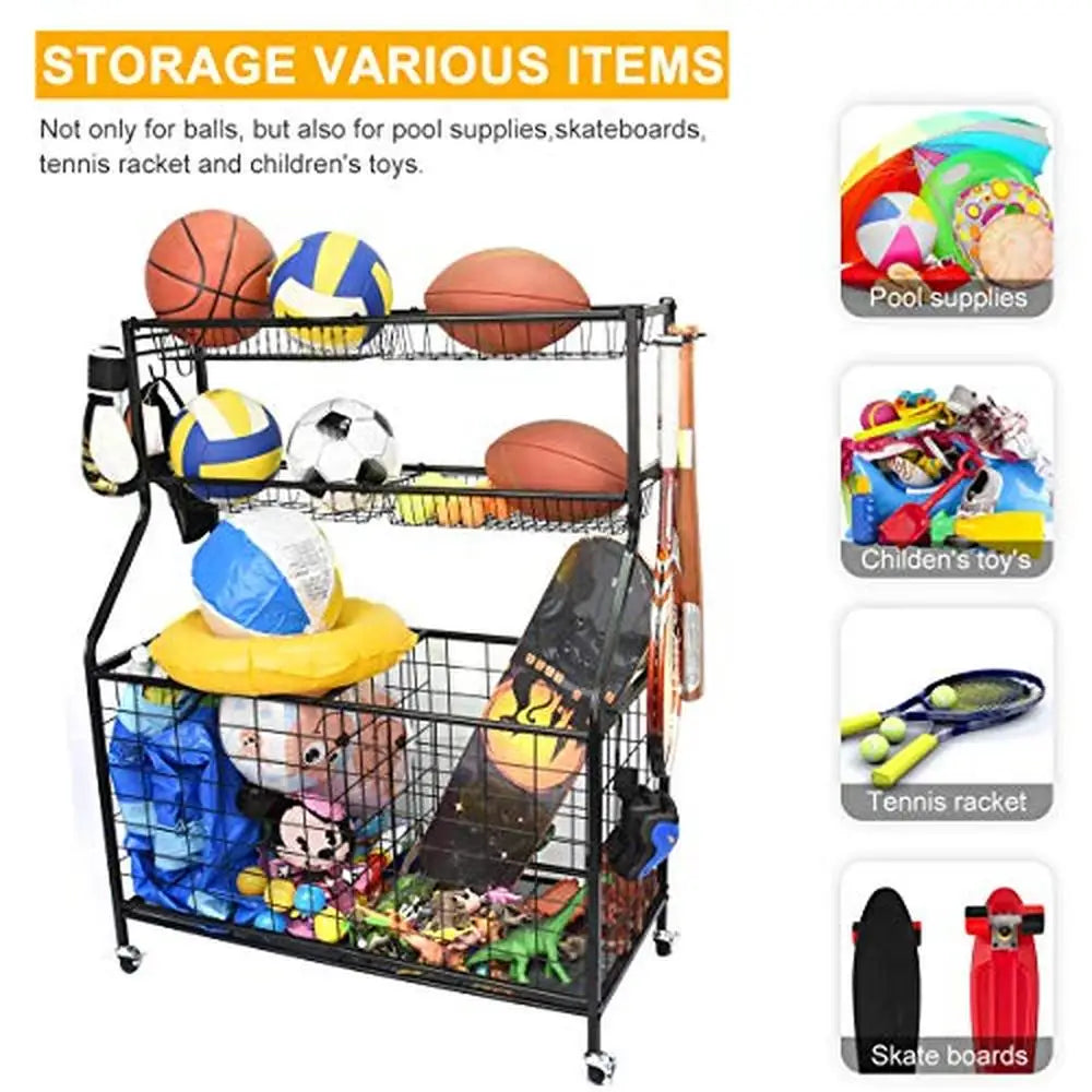 Sports Equipment Ball Storage Organizer